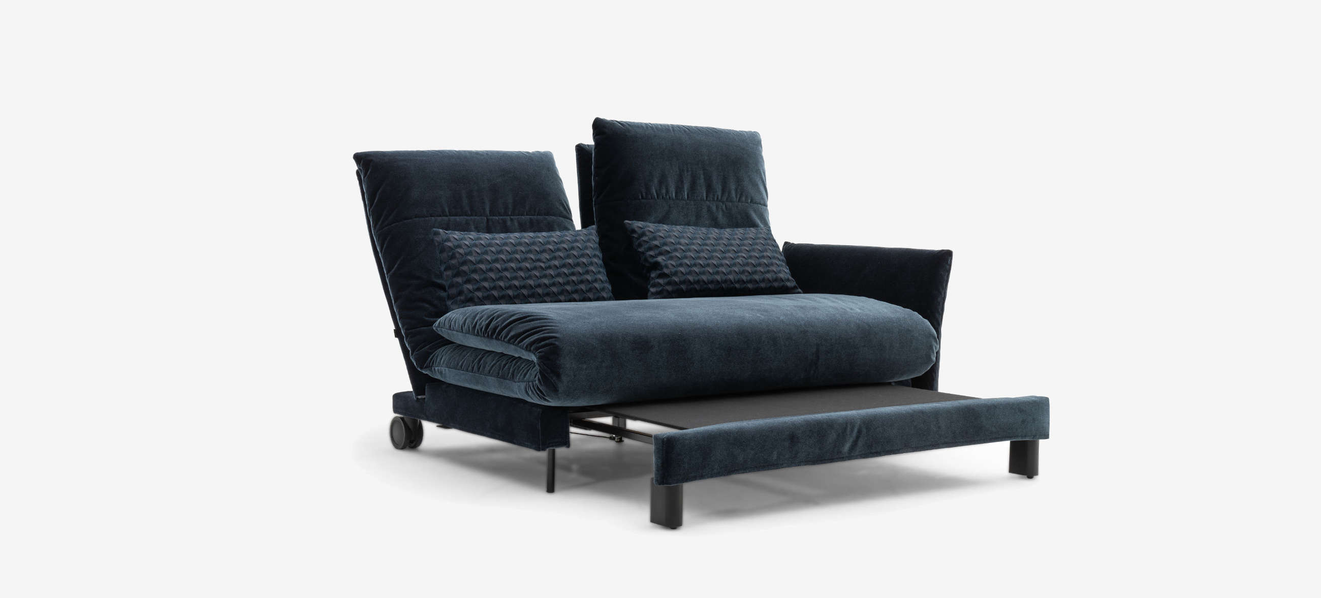 Schlafsofa Valentina von Signet mit Velourstoff. Signet Schlafsofa Valentina