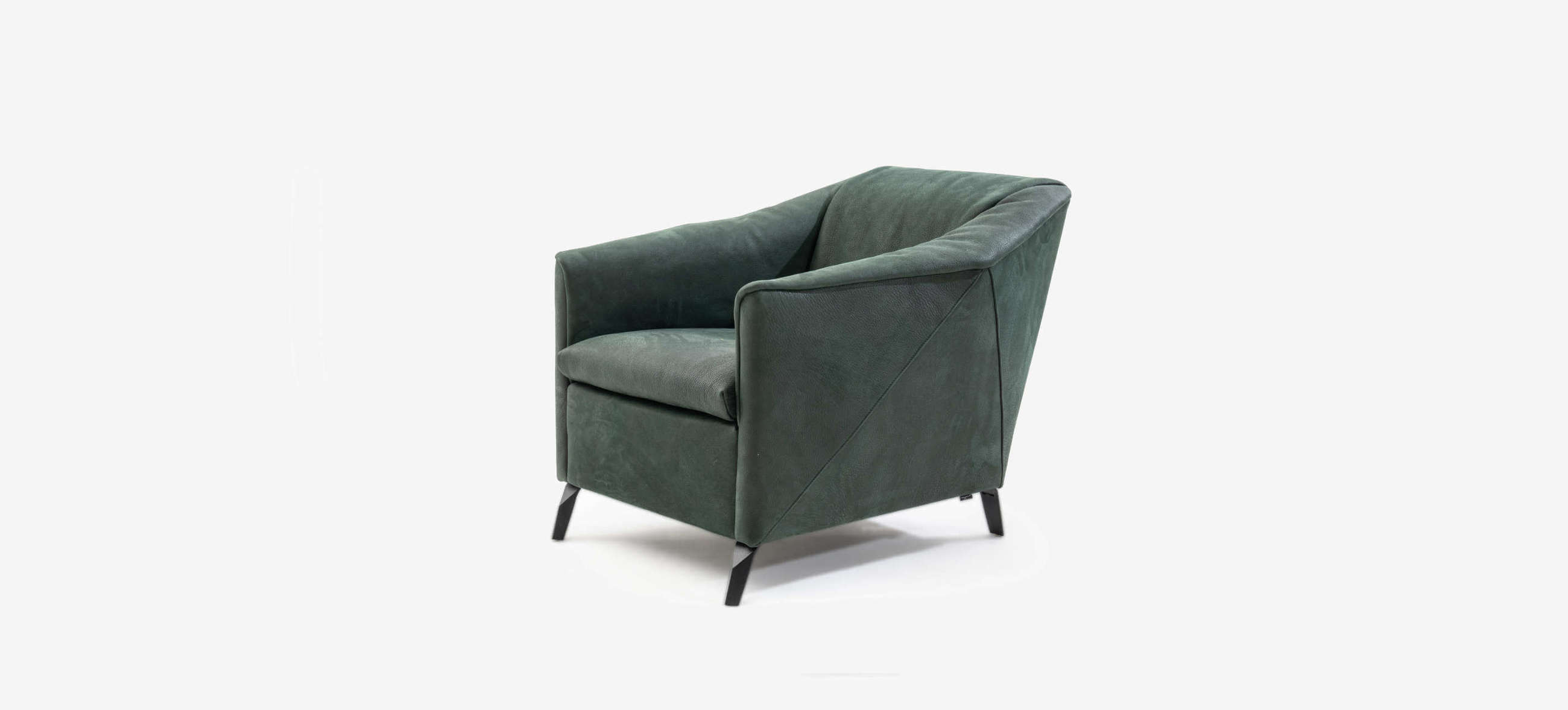 Sessel Damain mit Leder Nubuk. Sessel Damian Nubuk Leder