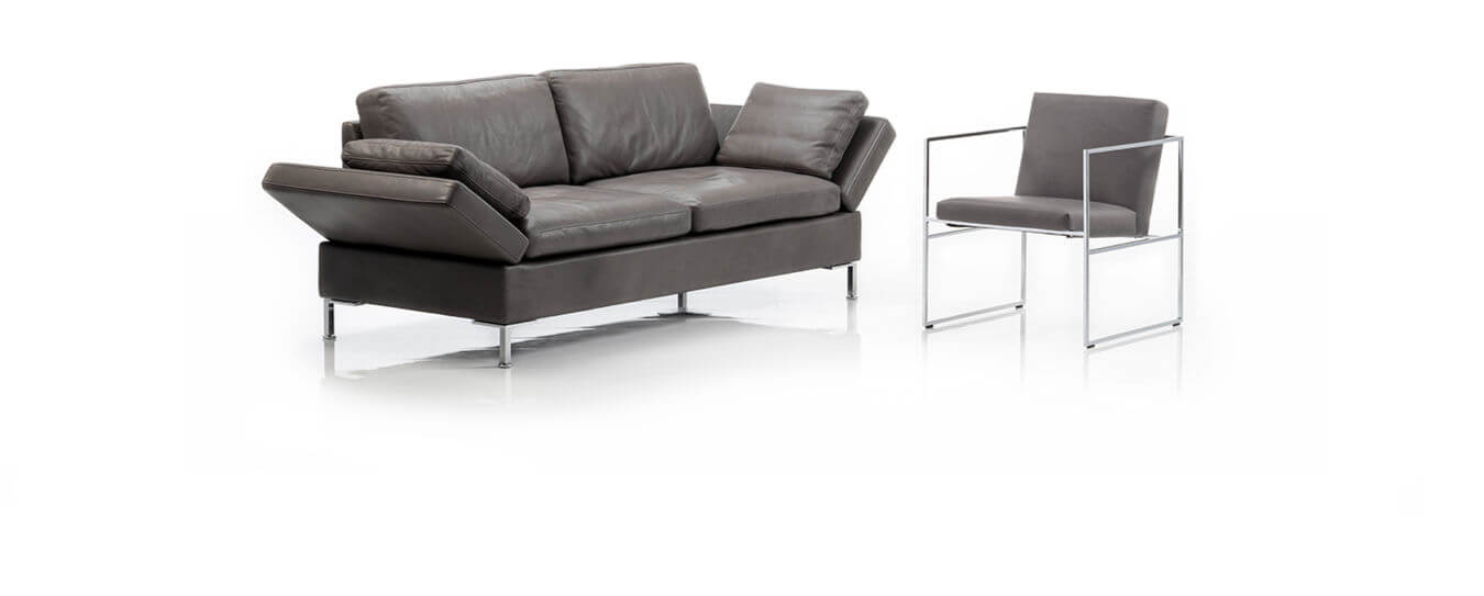 Das Sofa Alba von Brühl mit Sessel Grace. alba sofa leder frau brühl