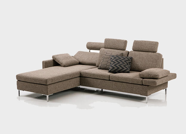 Das Brühl Ecksofa Alba mit verwandelten Chaiselongue. Alba Brühl Ecksofa Chaiselongue Stoff