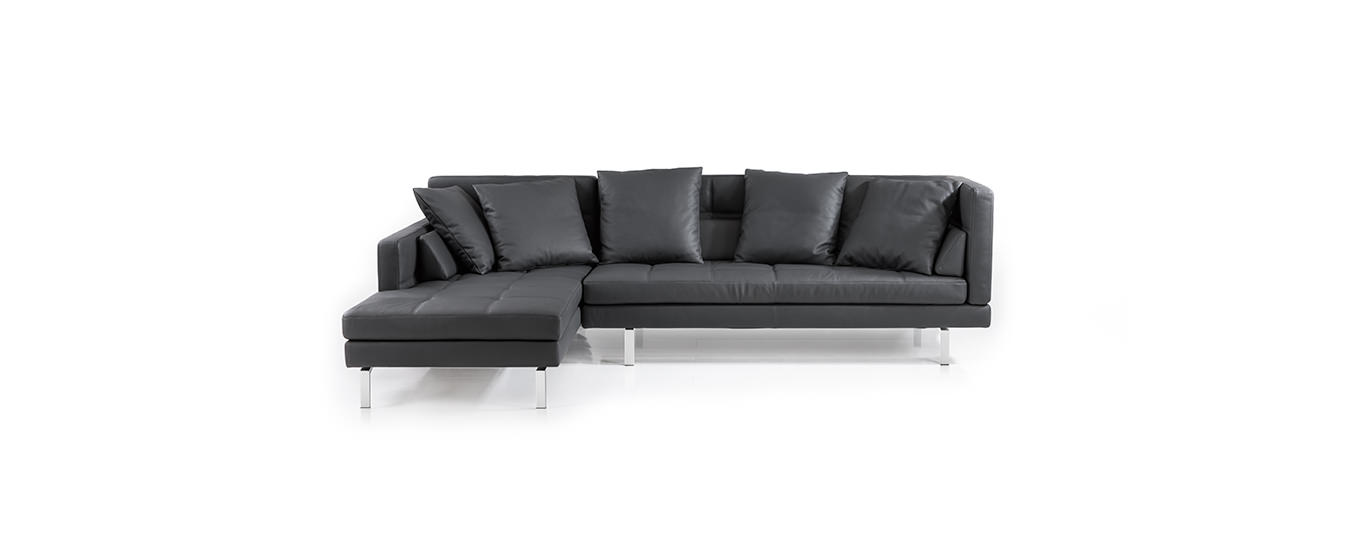 Hier sehen Sie die Alba Eckgruppe von Brühl in Leder Brühl Alba Eckgruppe Gruppe Sofa