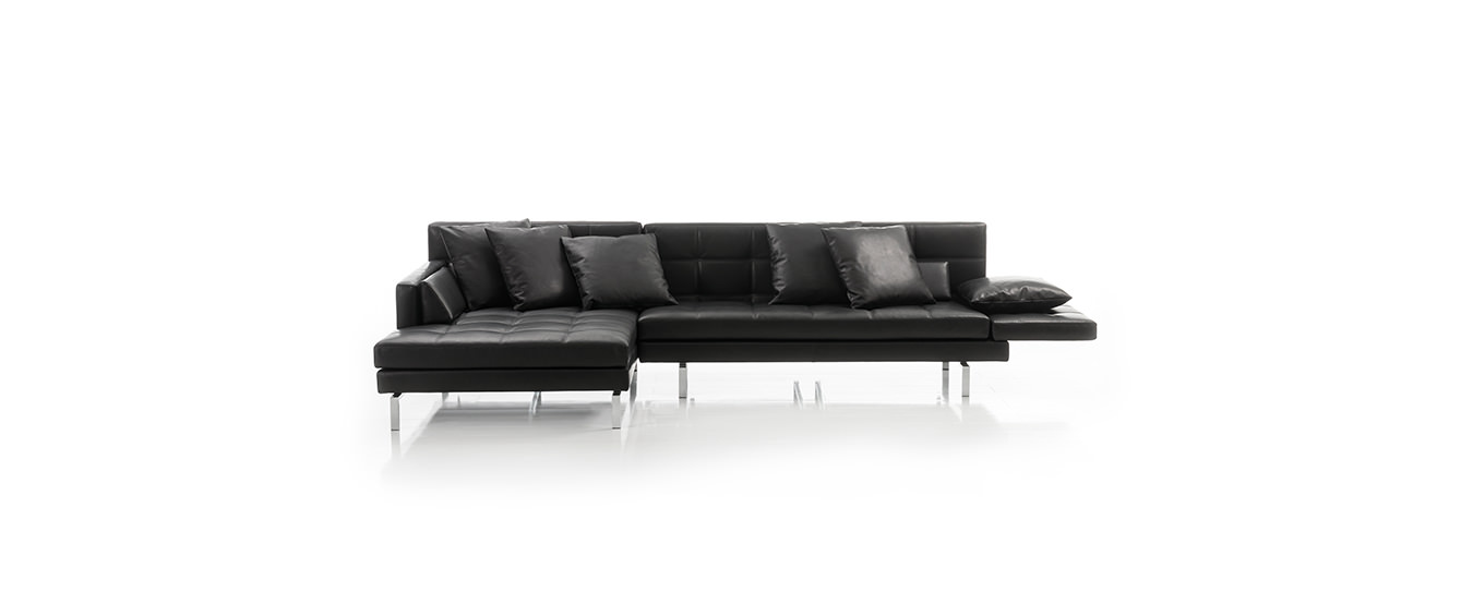 Hier sehen Sie die Alba Eckgruppe in Leder von Brühl Brühl Alba Eckgruppe Gruppe Sofa