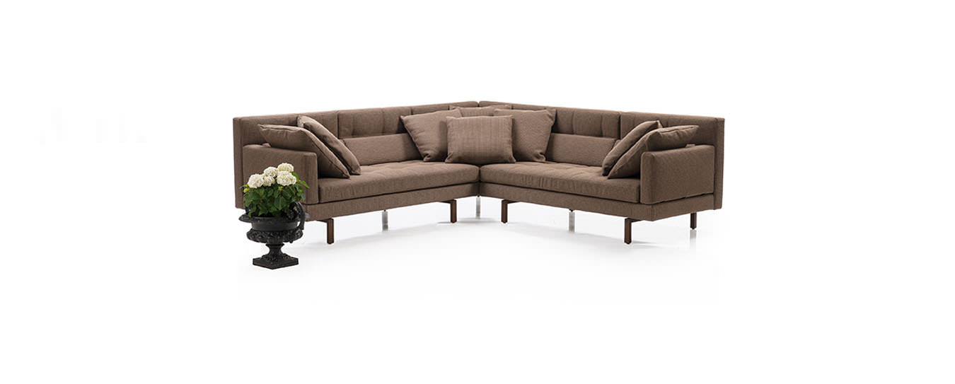 Grosse Bruehl Amber Eckgruppe aus 2 Anstellsofas. Bruehl Amber Eckgruppe