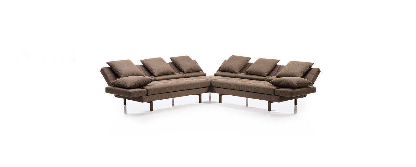 Die grosse Bruehl Amer Eckgruppe aus 2 Anstellsofas. Amber Bruehl Eckgruppe