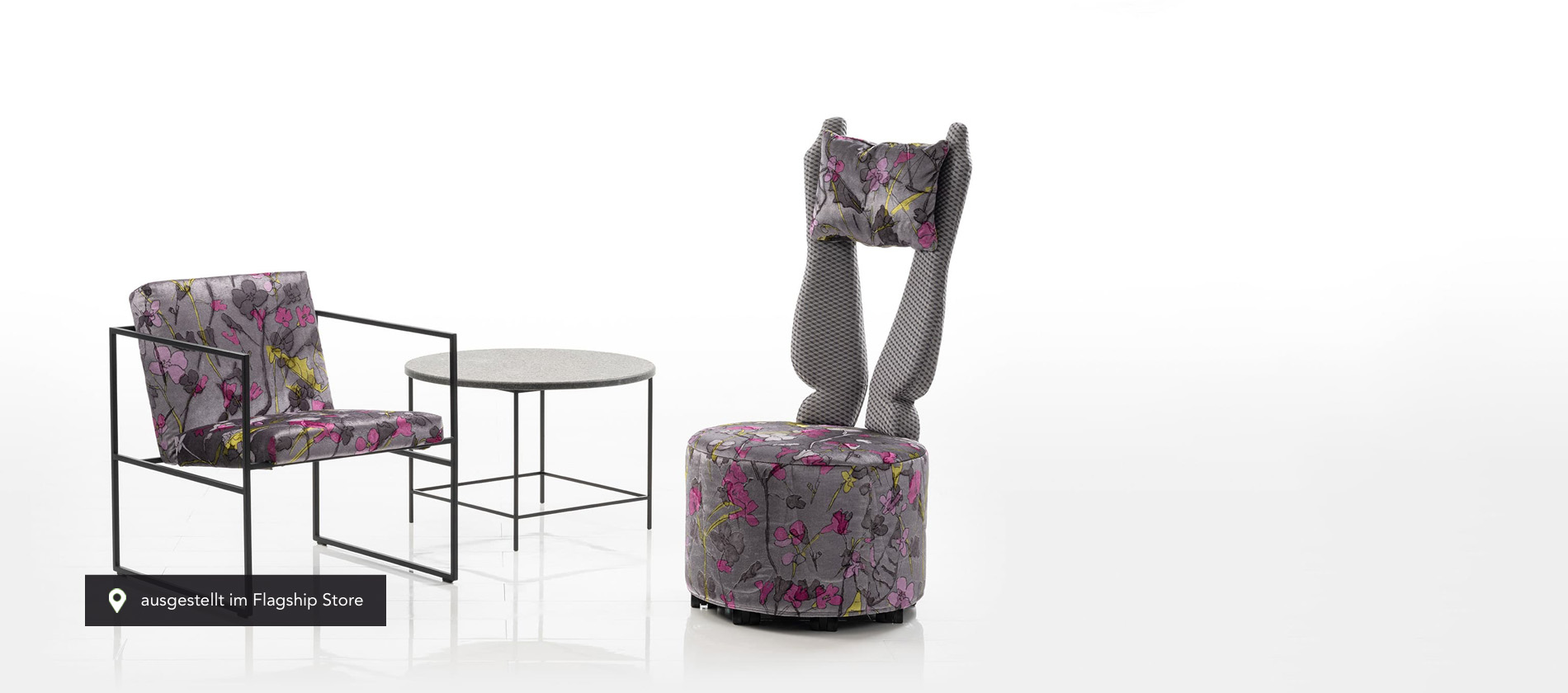 Sessel libellule von bruehl mit hocker. sessel libellule bruehl hocker stoff
