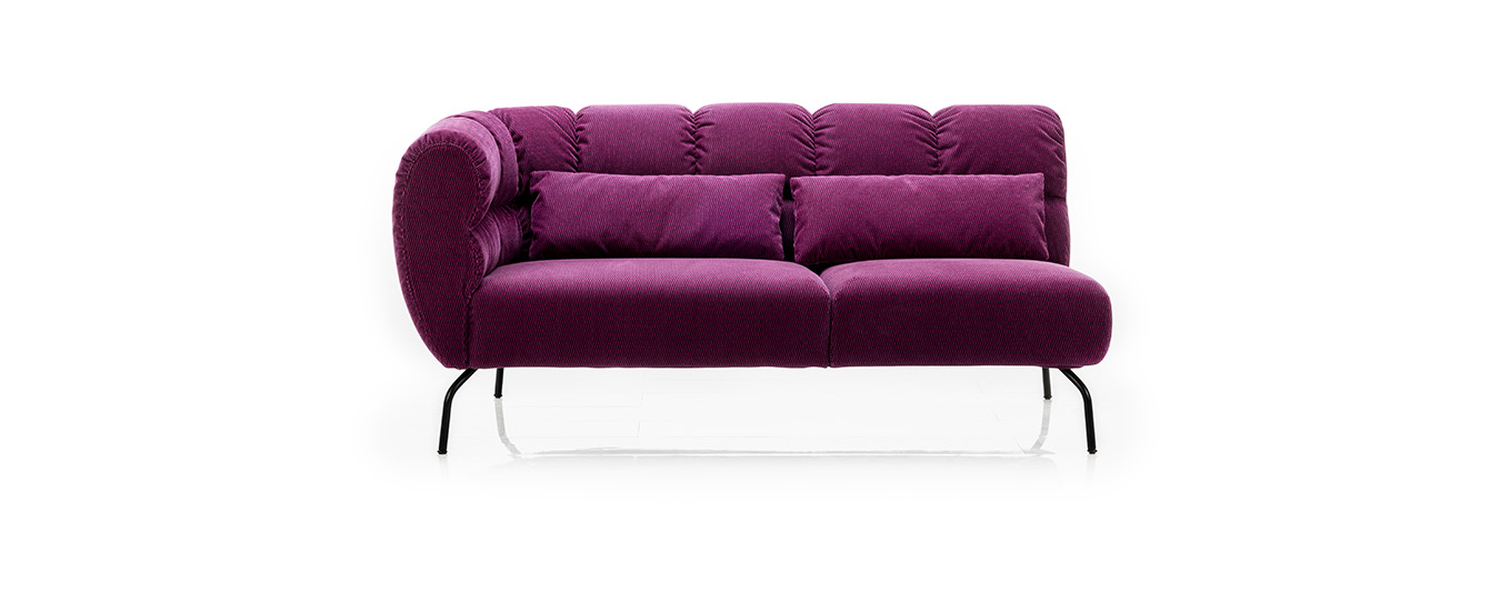 Das Sofa Magnolia von Brühl als Anstellsofa mit einer Lehne. sofa magnolia brühl