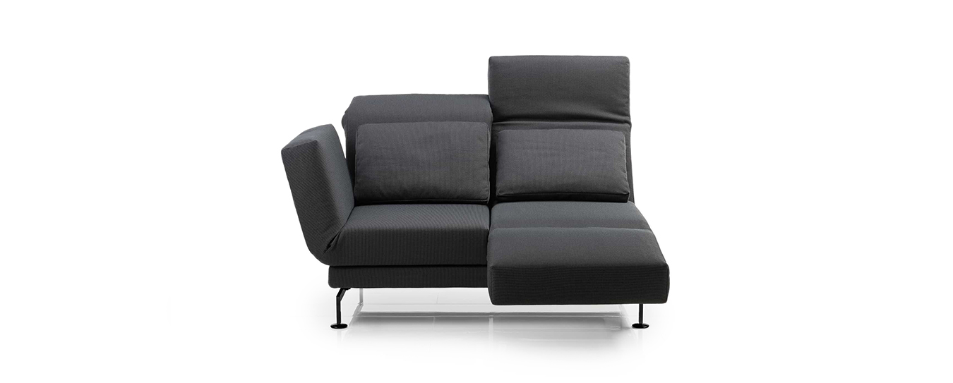 Das Funktionssofa Moule small von Brühl mit verwandeltem Sitz. Funktionssofa Schlafsofa Moule small Brühl