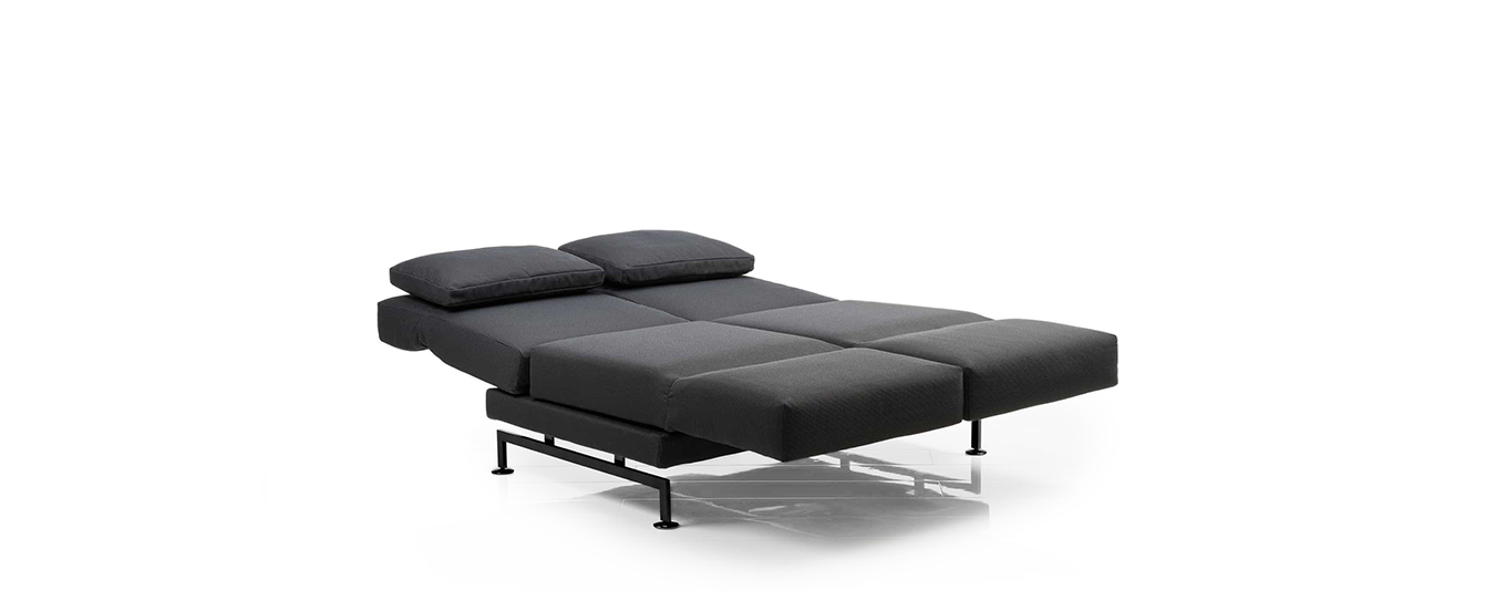 Das Funktionssofa Moule small von Brühl zum Schlafsofa verwandelt. Schlafsofa Funktionssofa Moule small Brühl