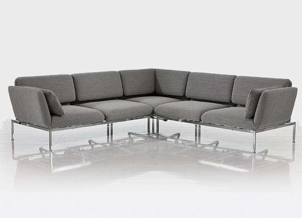 Das Bruehl Ecksofa Roro mit zwei 2-Sitzern und einem Ecksitz. Bruehl Roro Ecksofa 2-Sitzer Ecksitz