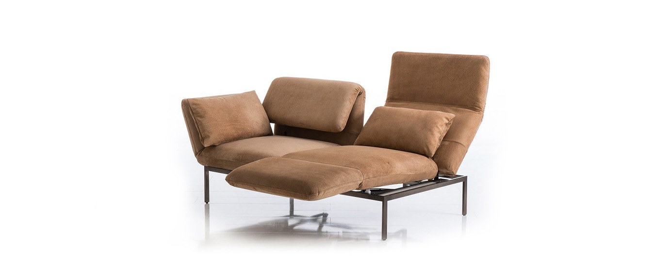 Brühl roro medium Schlafsofa Velvet Leder 
