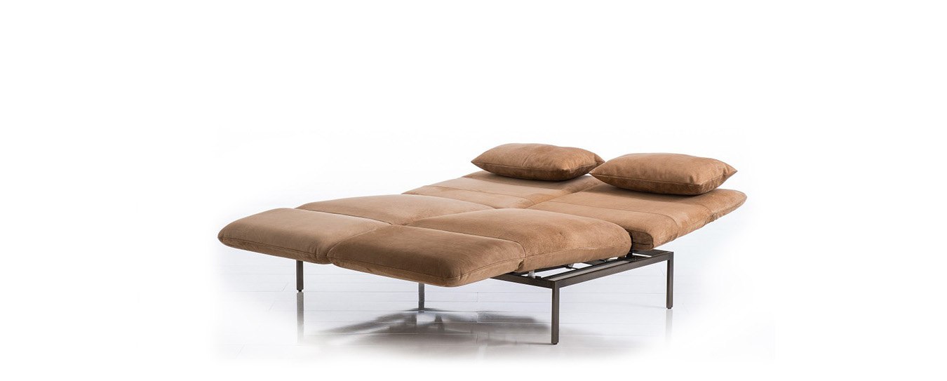 Brühl roro medium Schlafsofa Doppelbett Leder Velvet
