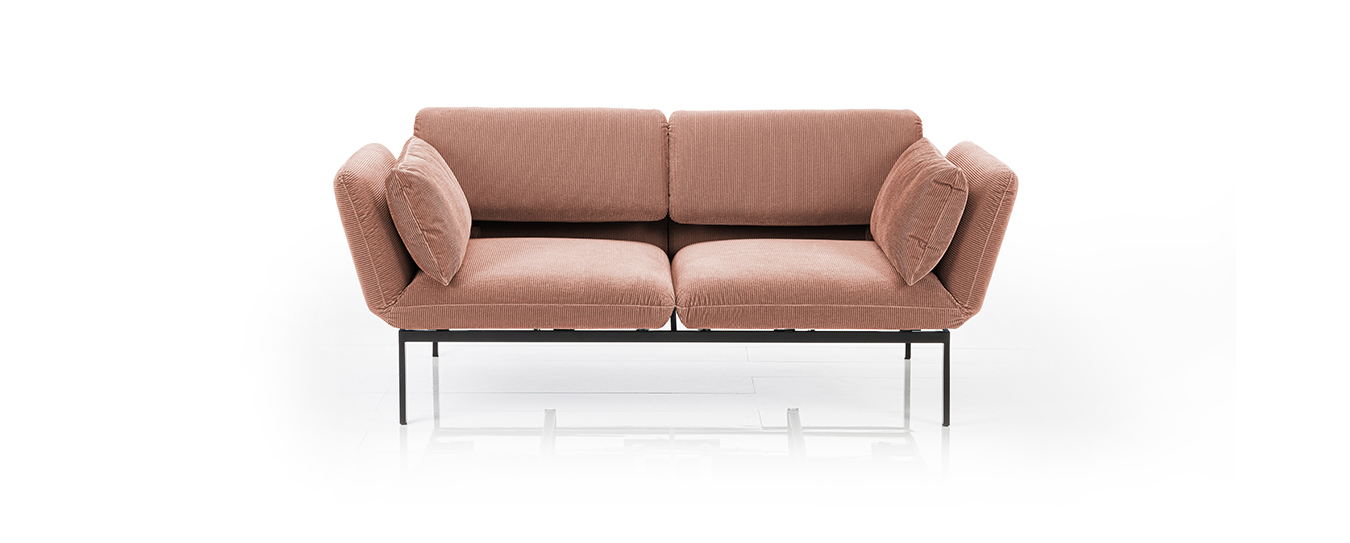 sofa funktionssofa roro medium bruehl rose
