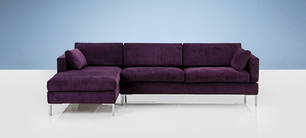 Das Ecksofa Tomo soft von Brühl in Samtstoff. ecksofa sofa tomo soft bruehl