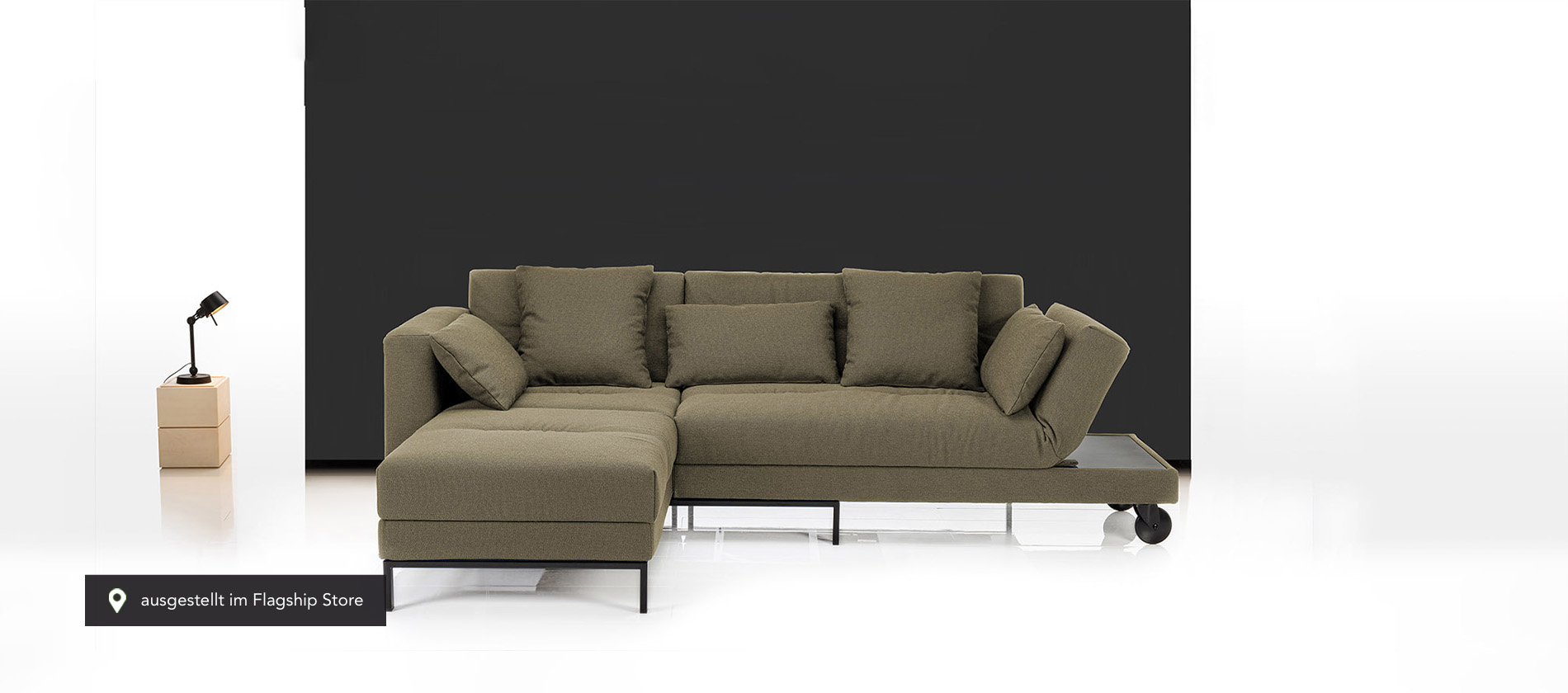 Das Ecksofa mit Schlaffunktion Four-Two soft von Brühl. schlafsofa ecksofa four two soft bruehl sofa