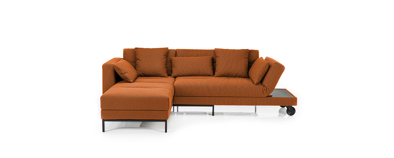 Das Schlafsofa Four-Two soft von Brühl im Stoff 3677, Farbe 70. ecksofa schlafsofa four two soft brühl