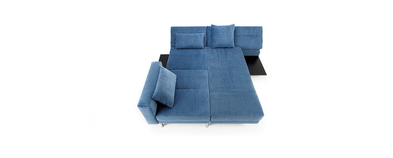 Das Schlafsofa Four-Two soft von Brühl aus der Vogelperspektive. ecksofa schlafsofa four two soft brühl