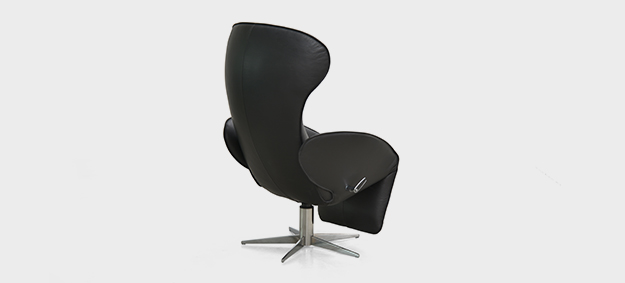 Der Relaxsessel Daydreamer von Jori in schwarzem Leder. relaxsessel daydreamer jori leder schwarz