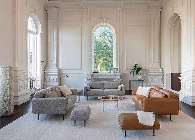 Das Sofa Eden von Jori in Stoff und Leder. sofa eden jori stoff leder