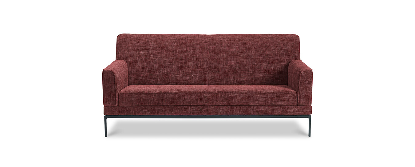 Das Sofa Glove Pure von Jori in rotem Stoff. Sofa Glove Pure Jori Stoff rot