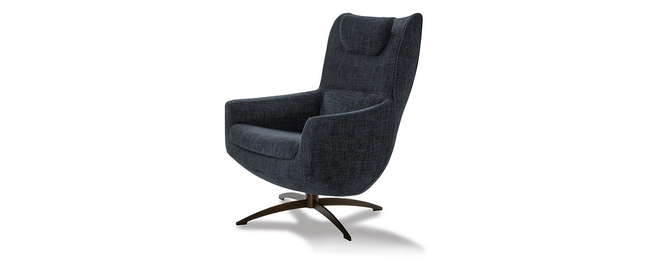 Der Loungessel Griffon von Jori im Stoff Axil, Farbe 027. Loungesessel Sessel Griffon Jori