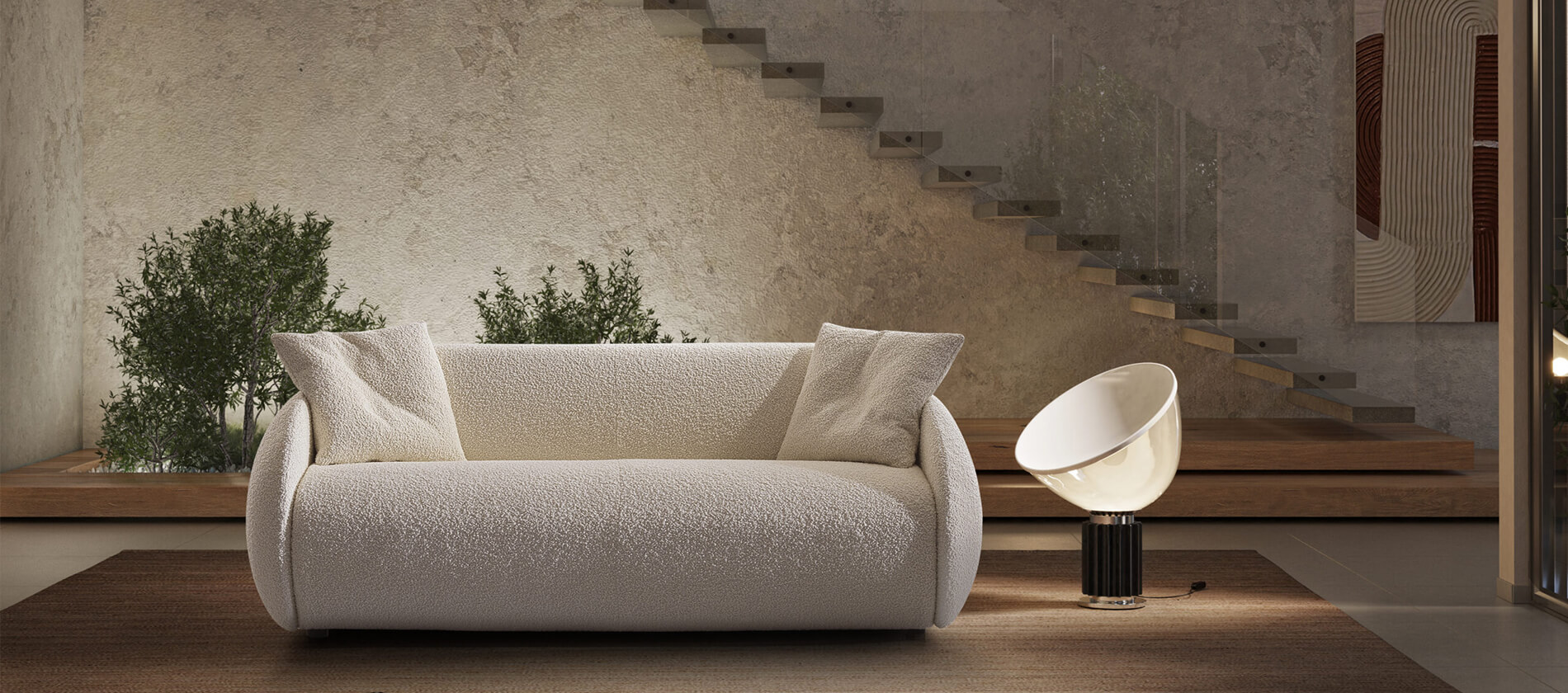 Das Schlafsofa Curvy von Pol74 mit Matratze. schlafsofa matratze curvy pol74