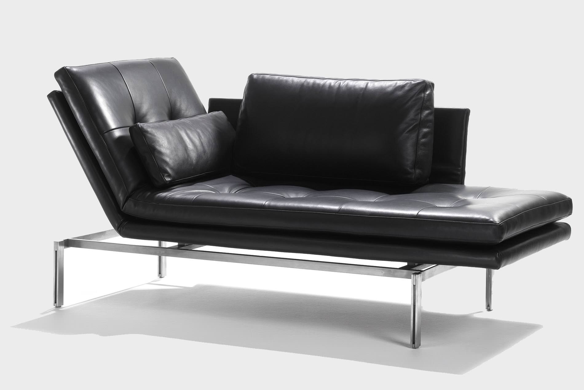 Hier sehen Sie die Fidu Liege von Signet in Leder. Signet Fidu Liege Schlafsofa Leder