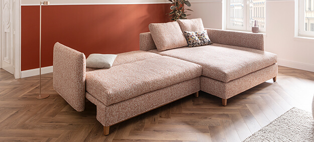 Das Ecksofa mit Schlaffunktion Good Life von Signet. ecksofa mit schlaffunktion good life signet