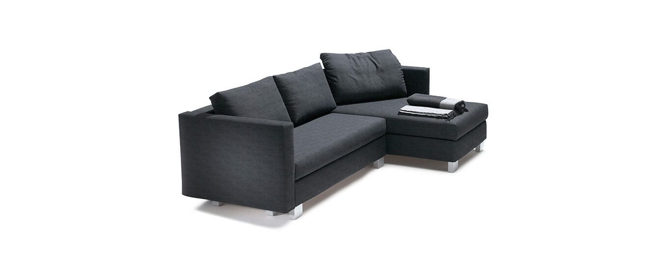 Das Ecksofa Good Life von Signet mit Schlafsofa in Stoff. Signet Good Life Schlafsofa Ecksofa