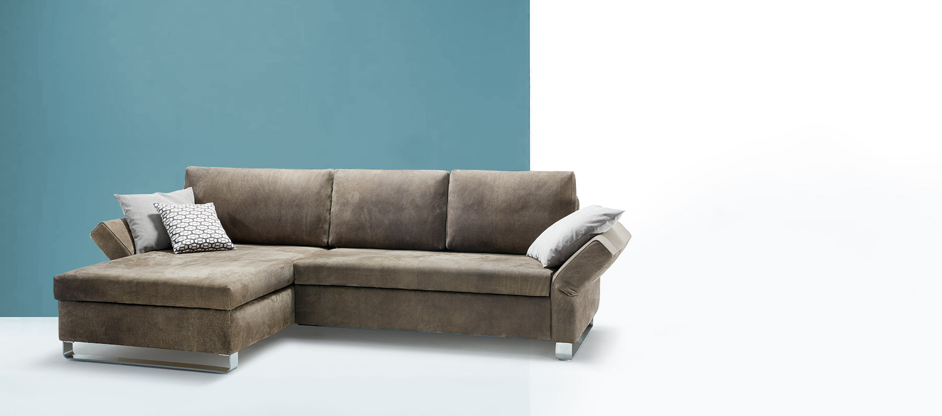 Das Ecksofa Lazlo von Signet mit Schlaffunktion. Ecksofa Lazlo Signet schlaffunktion