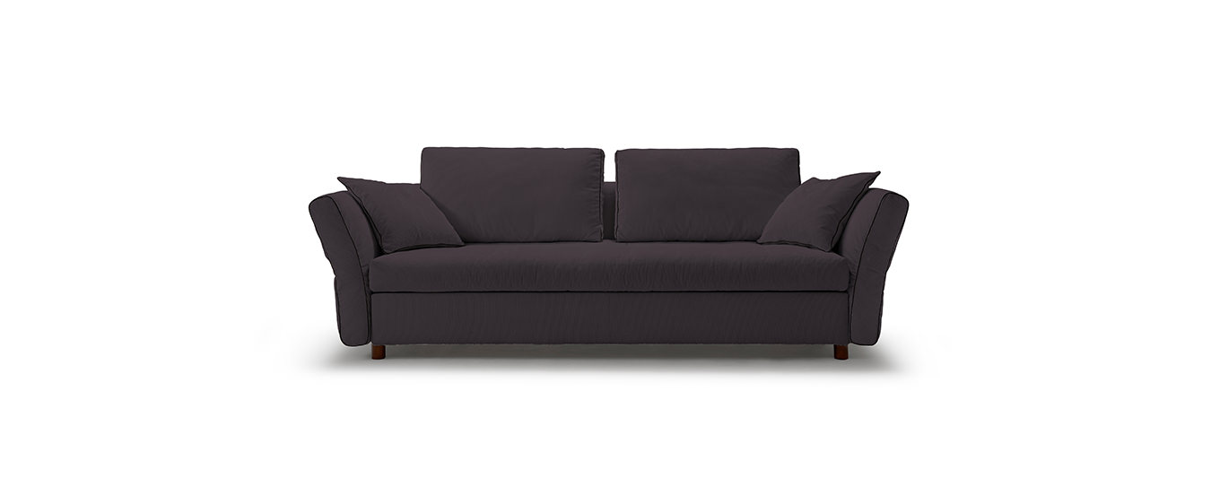 Hier sehen Sie das Schlafsofa Levi von Signet im dem Stoff Solero Farbe Anthrazit. Signet Levi Schlafsofa Solero Anthrazit