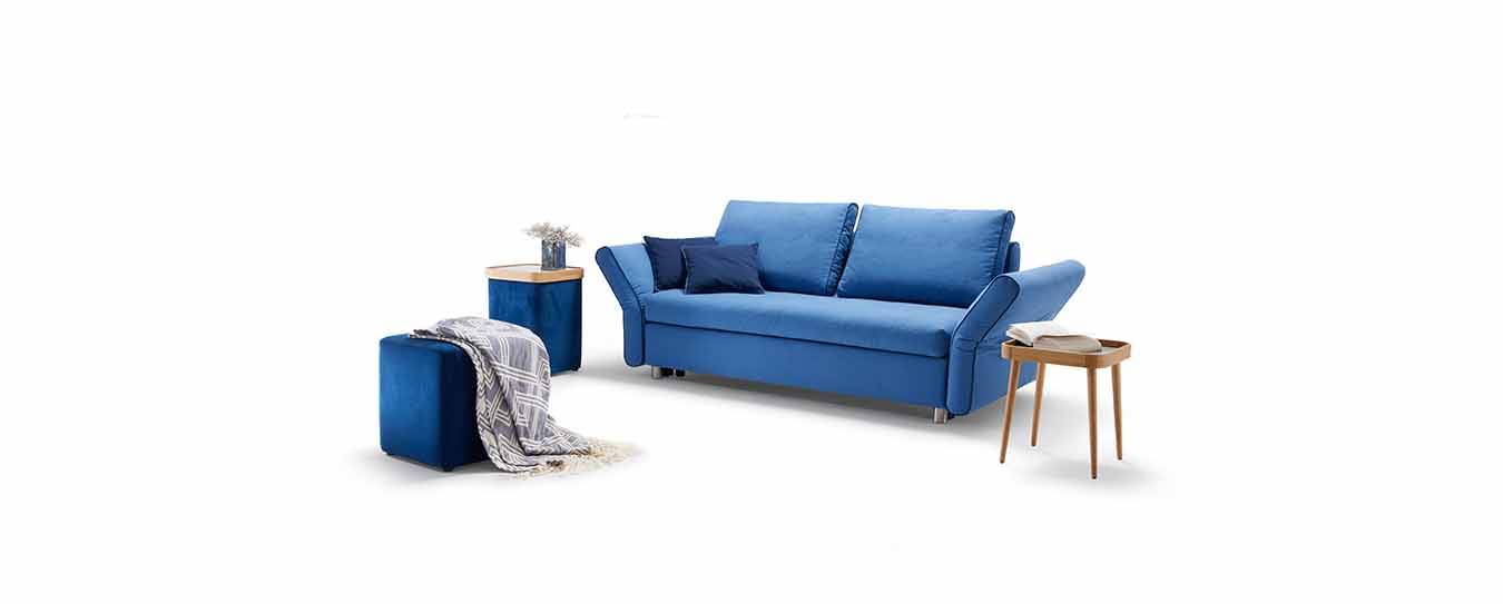Das Signet Schlafsofa Levi in der Variante als Querschläfer. Signet Levi Längsschläfer Schlafsofa hochwertig Design