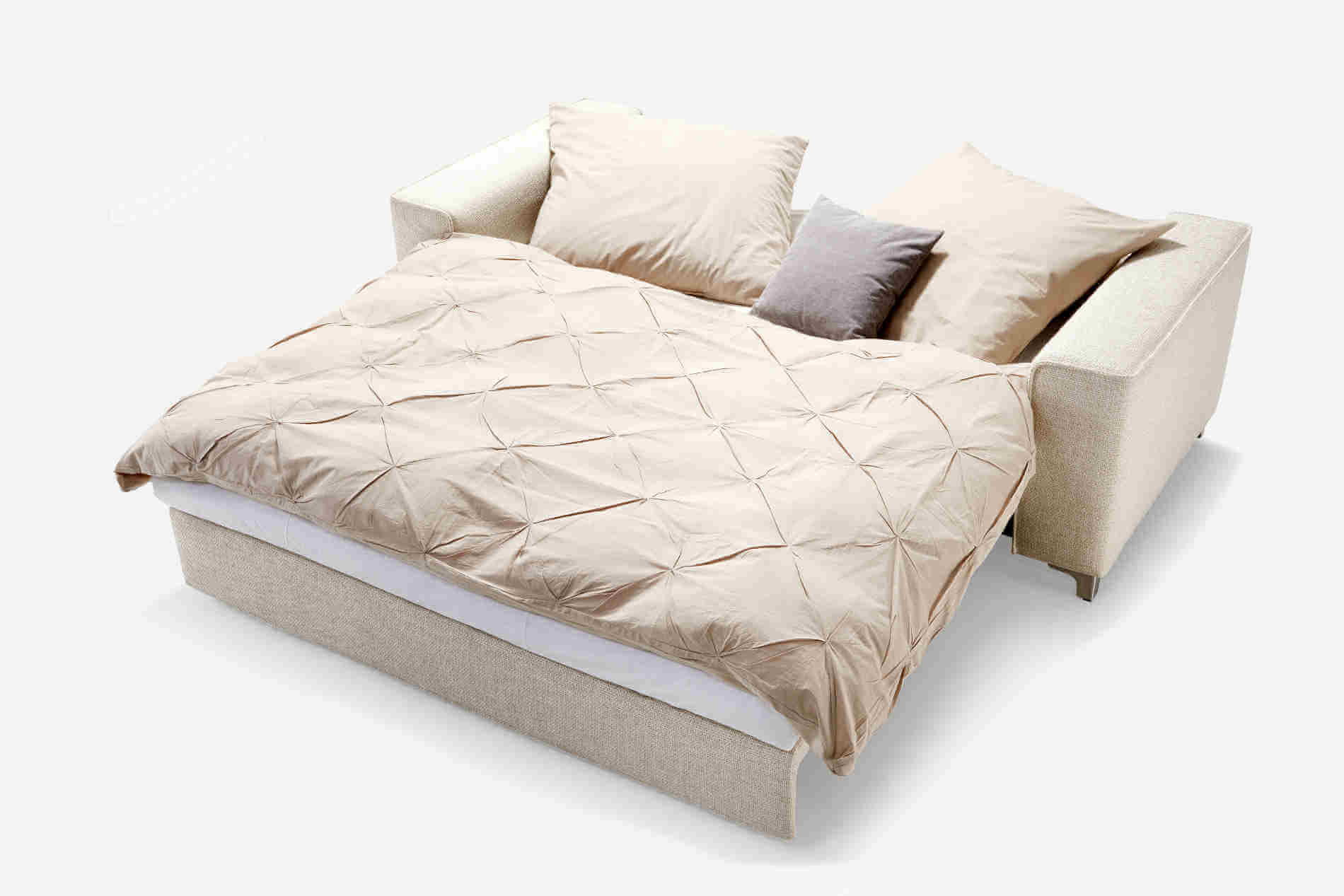 Schlafsofa Orlando von Signet verwandelt zum hochwertigen Bett. Signet Schlafsofa Orlando Bett Liegefläche