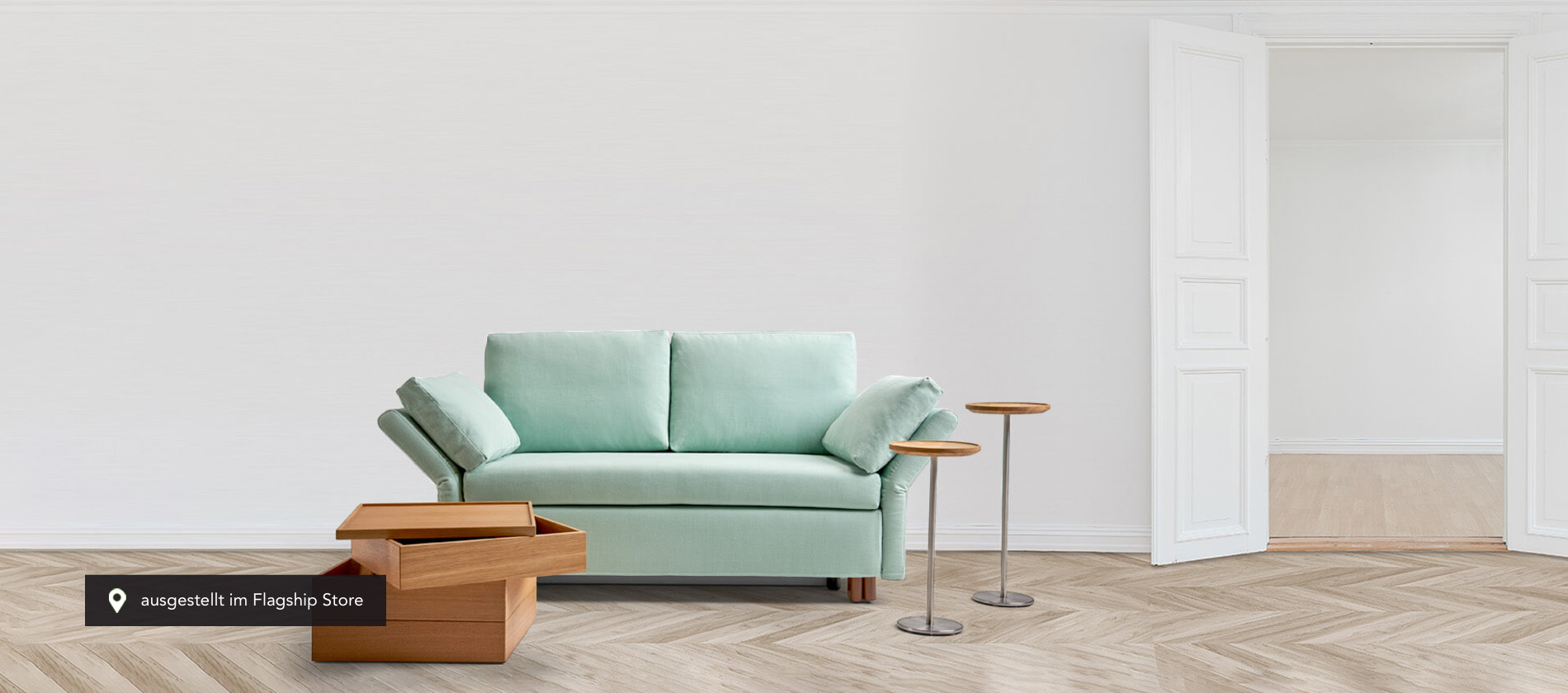 Das Schlafsofa Paula von Signet in der Sitzbreite 136cm. Schlafsofa Paula Signet