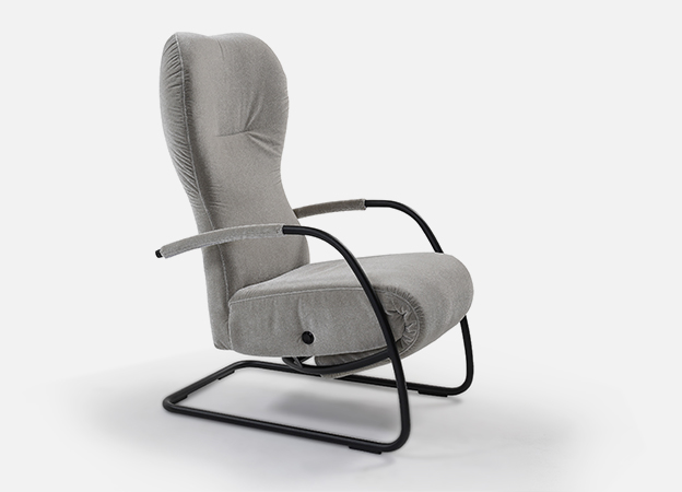 Der Relaxsessel Roccer von Signet mit Rundrohrgestell. Relaxsessel Roccer Signet Rundrohr