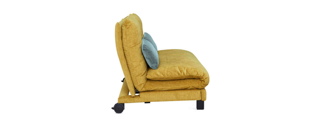 Valentina Schlafsofa von Signet in der Sitzposition. Valentina Sofa Signet
