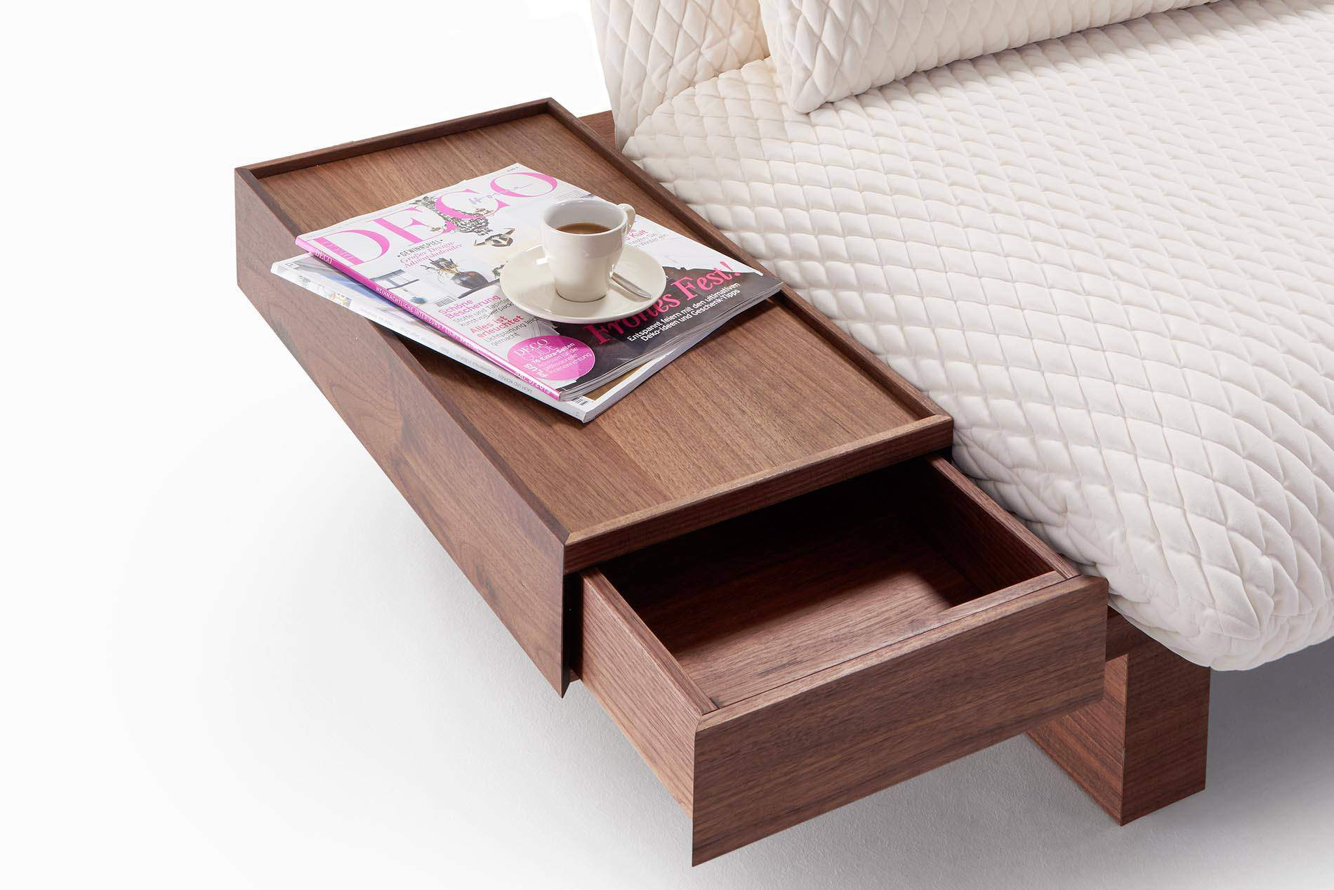 Die Schublade des Signet Schlafsofas Veda. Signet Veda Schlafsofa Schublade