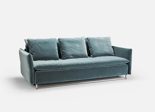 Das Schlafsofa Isla von Signet im Stoff Genua. schlafsofa isla signet genua samt