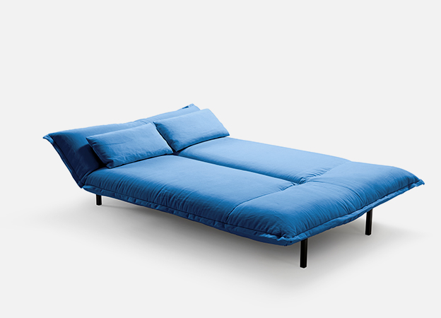 Das Schlafsofa Nuri von Signet als Liegefläche verwandelt. Schlafsofa Nuri Signet