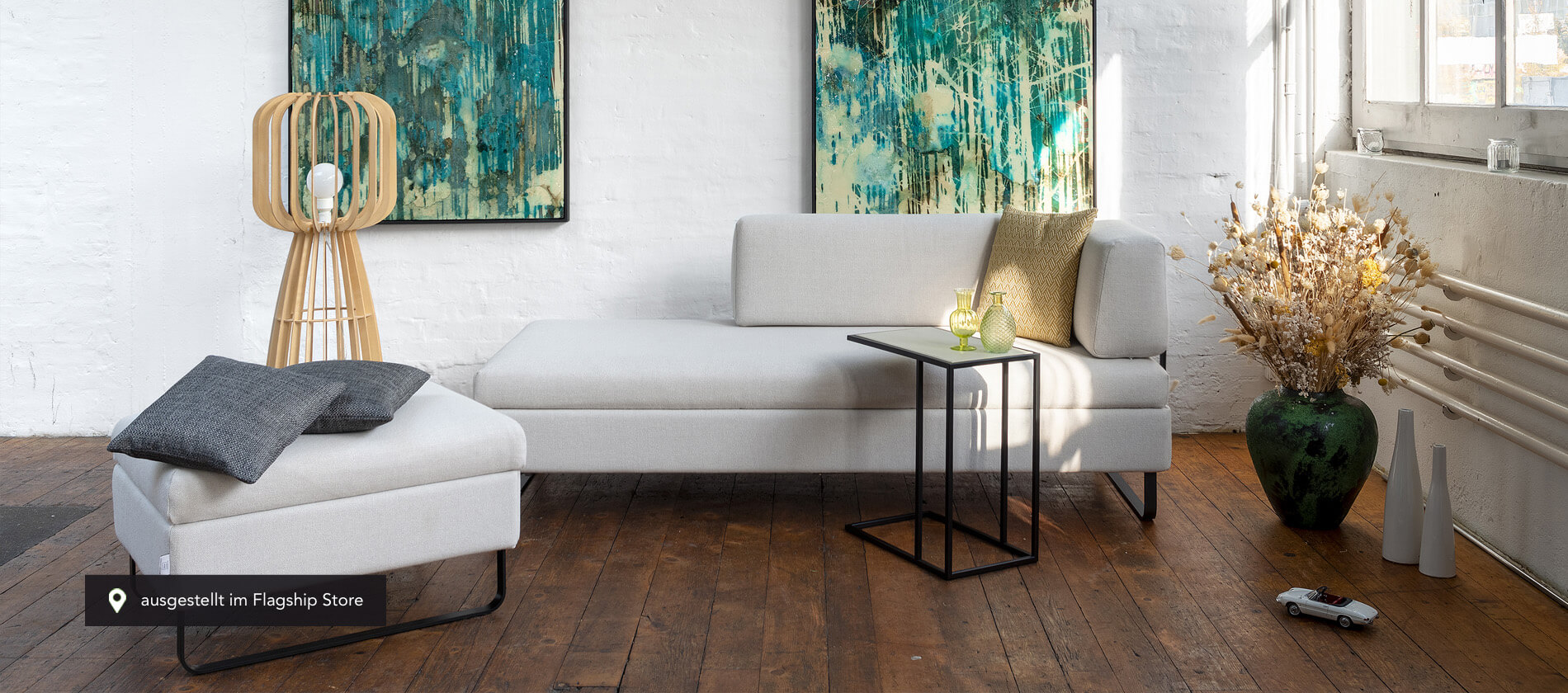 Das Schlafsofa Doppio von Swiss Plus. Eine Liege wird Doppelbett. Schlafsofa Liege Doppio Bed for Living Swiss Plus